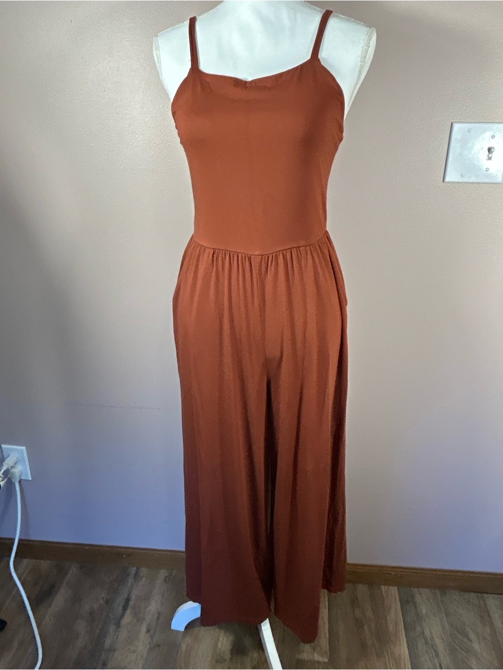Old Navy Rust Sienna Tank-Style Wide-Leg Jumpsuit